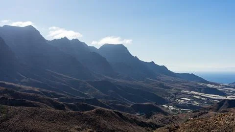 Mountain landscape. View from the observation deck - Mirador de San Nicolas.  Фото