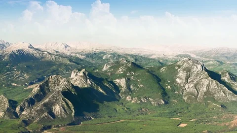 Mountain landscape view from plane 库存影片 75251383