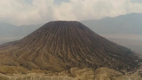 Mountain landscape with volcano Stock Photos