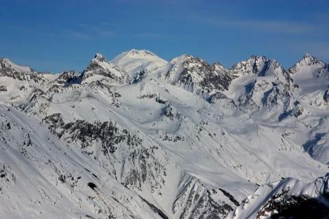 Mountain landscape in winter Stock Photos