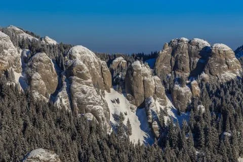 Mountain landscape in winter Stock Photos