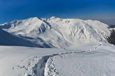 Mountain landscape in winter Stock Photos