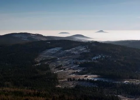 Mountain landscape in winter Stock Photos