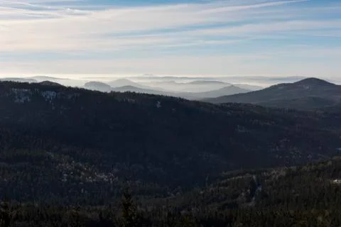 Mountain landscape in winter Foto stock