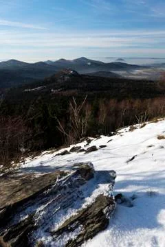 Mountain landscape in winter Stock Photos