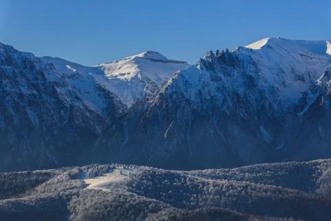 Mountain landscape in winter Stock Photos