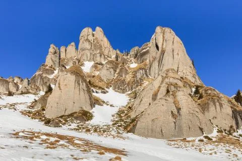 Mountain landscape in winter Stock Photos