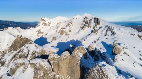 Mountain landscape in winter Stock Photos