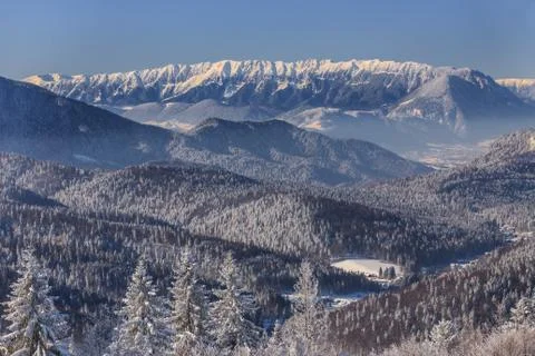 Mountain landscape in winter Stock Photos