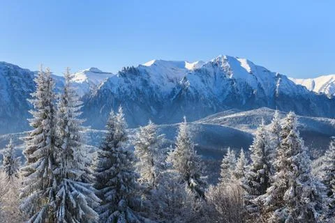 Mountain landscape in winter Stock Photos