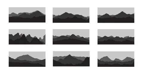Mountain landscapes Ilustración de archivo
