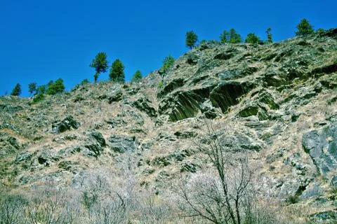 Mountain landscapes of spring time Stock Photos