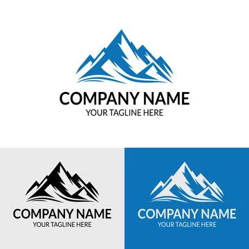Mountain Landscaping Logo Design Template Stock Illustration
