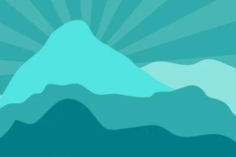 Mountain layered landscape Illustrazione stock