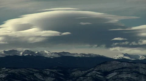 Mountain Lee Waves Stock Footage 54758465