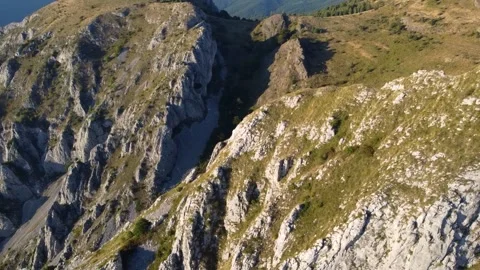 Mountain Left Panning Aerial Stock Footage 163929506