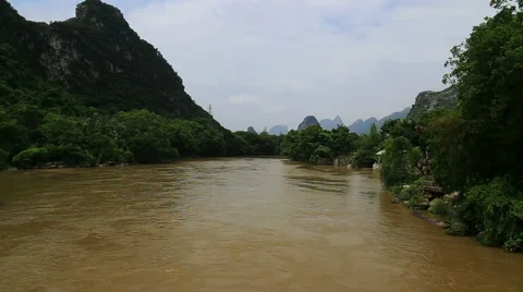 Mountain, li river,guilin Видео 42073728