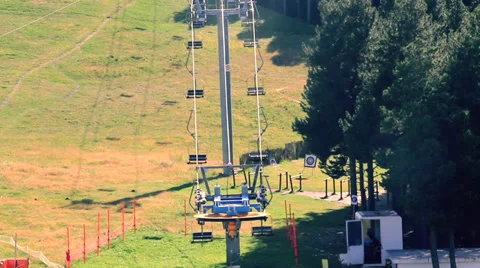 Mountain lift Stock Footage 32350788
