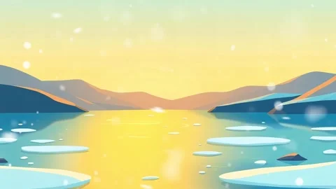 Mountain Light Snow .:. View With Animation, Stock Footage 305434313