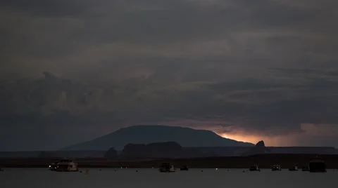Mountain in Lightning Storm Stock-Footage 50981060