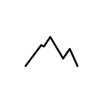 Mountain line vector graphic design illustration Illustrazione stock