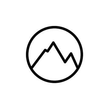 Mountain line vector graphic design illustration Stock Illustration