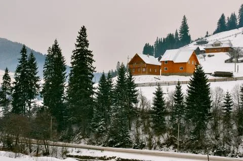 Mountain lodge Stock-Fotos