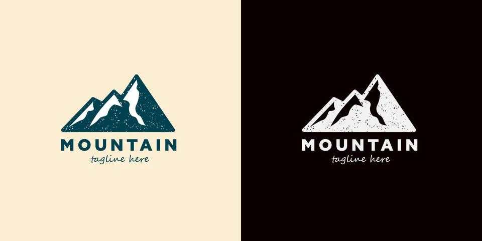 Mountain logo abstract vector design. Logotype template for extreme sport, .. Stock Illustration