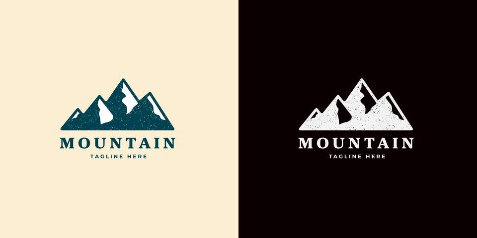 Mountain logo abstract vector design. Logotype template for extreme sport, .. Stock Illustration