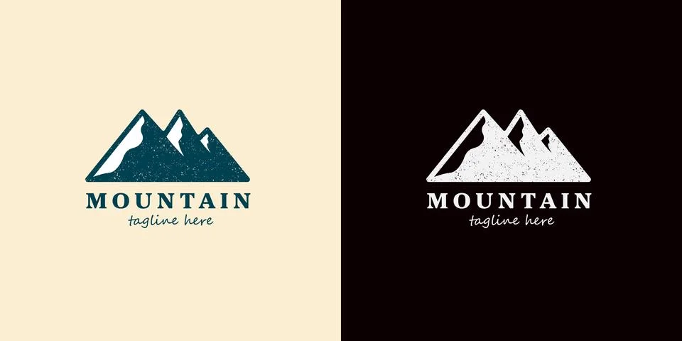 Mountain logo abstract vector design. Logotype template for extreme sport, .. Stock Illustration
