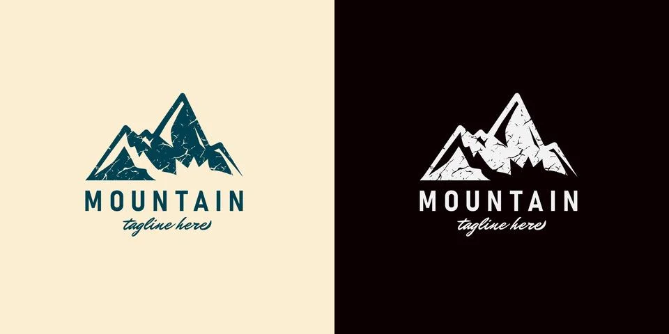 Mountain logo abstract vector design. Logotype template for extreme sport, .. Stock Illustration