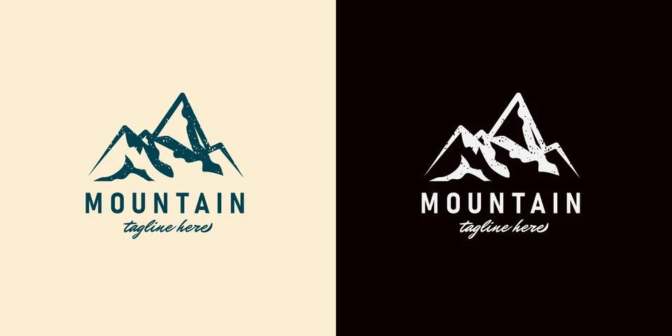 Mountain logo abstract vector design. Logotype template for extreme sport, .. Stock Illustration