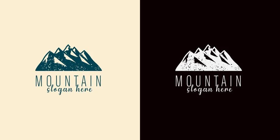 Mountain logo abstract vector design. Logotype template for extreme sport, .. Stock Illustration