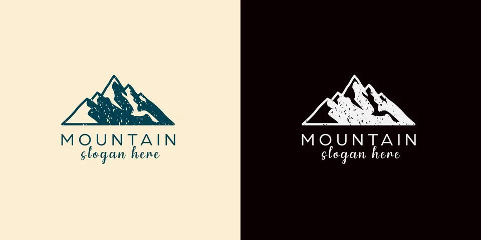 Mountain logo abstract vector design. Logotype template for extreme sport, .. Stock Illustration