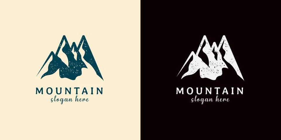 Mountain logo abstract vector design. Logotype template for extreme sport, .. Stock Illustration