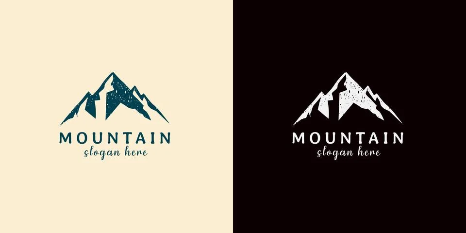 Mountain logo abstract vector design. Logotype template for extreme sport, .. Stock Illustration