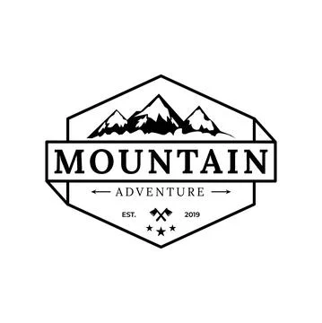 Mountain logo adventure Stock Illustration