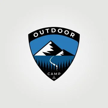 Mountain logo adventure vector illustration of outdoor design Stock Illustration