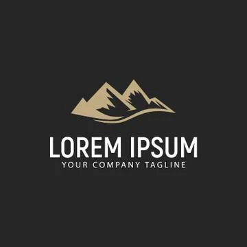 Mountain logo design concept template Stock-Illustration