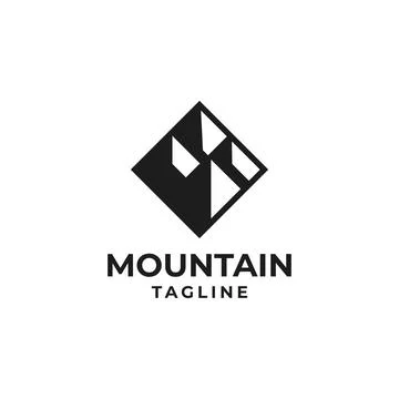 Mountain logo design Stock Illustration
