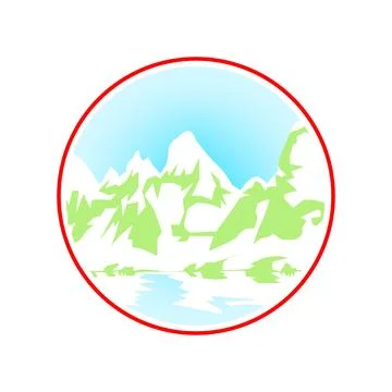 Mountain logo design Stock Illustration