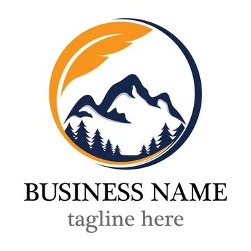Mountain logo design 스톡 일러스트
