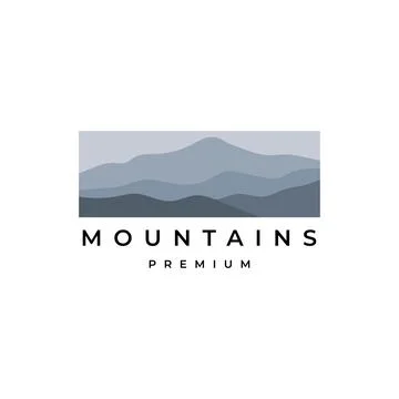 Mountain logo design illustration vector template	 Stock Illustration
