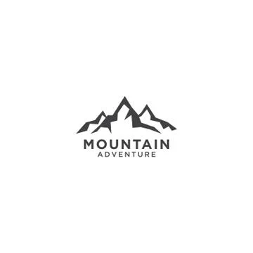 Mountain logo design template Stock Illustration
