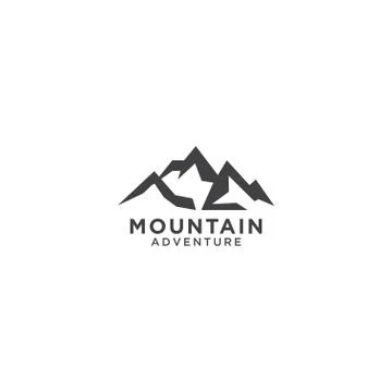Mountain logo design template Illustrazione stock
