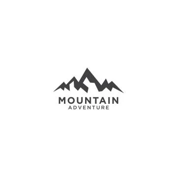 Mountain logo design template Stock Illustration