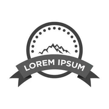 Mountain logo design template Stock Illustration