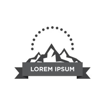 Mountain logo design template Stock Illustration