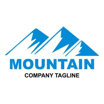 Mountain logo design template vector illustration Illustrazione stock
