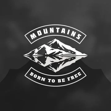 Mountain logo design template vector illustration. Stock Illustration